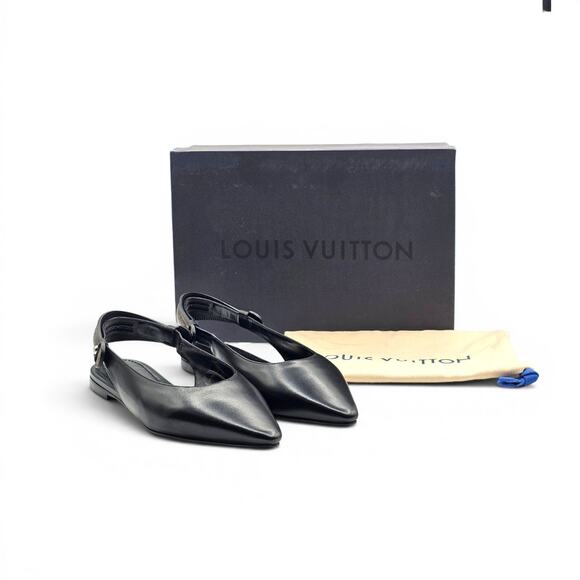 Louis Vuitton Shoes - Louis Vuitton Legacy Slingback Ballerina Flats Black EU 36.5 US 6.5 - NWB $1100